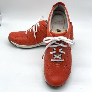 Dansko Sneakers Napa Leather Lace Up Hillary Orange Perfing  EU 39 US 9 - 9.5